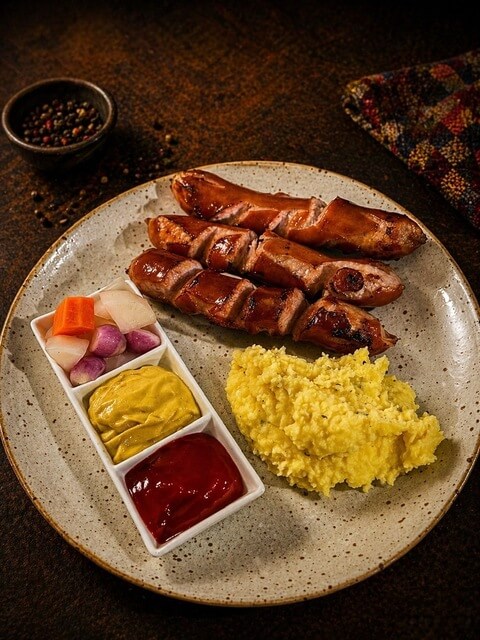 Smoked Sausage with Mashed Potatoes