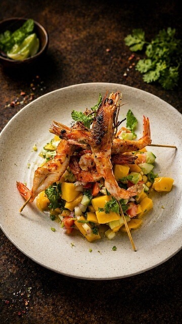 Mexican Grilled Shrimp Mango Salad